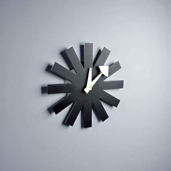 Black decorative wall clock - Lowell