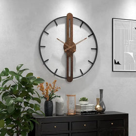 Large Walnut Wall Clock - Largolck
