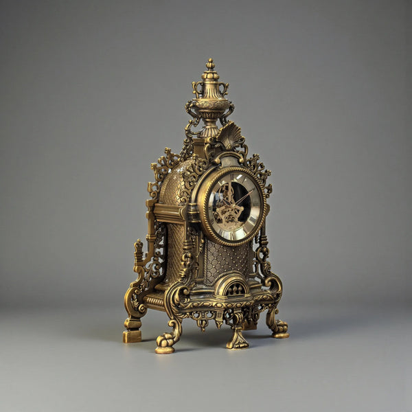 Baroque Skeleton Mantel Clock - Kelford