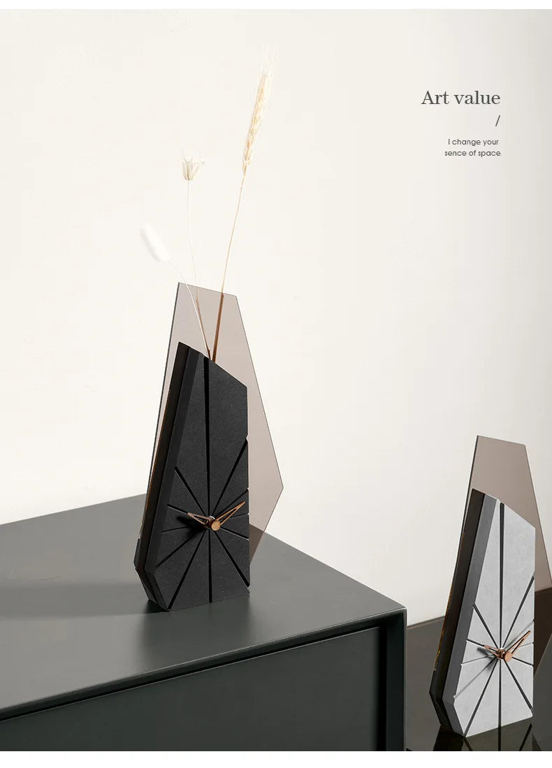 Light passing through translucent acrylic creating shadows on desk surface