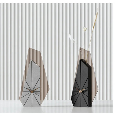 Elegant geometric desk clock - Soarley three-quarter angle