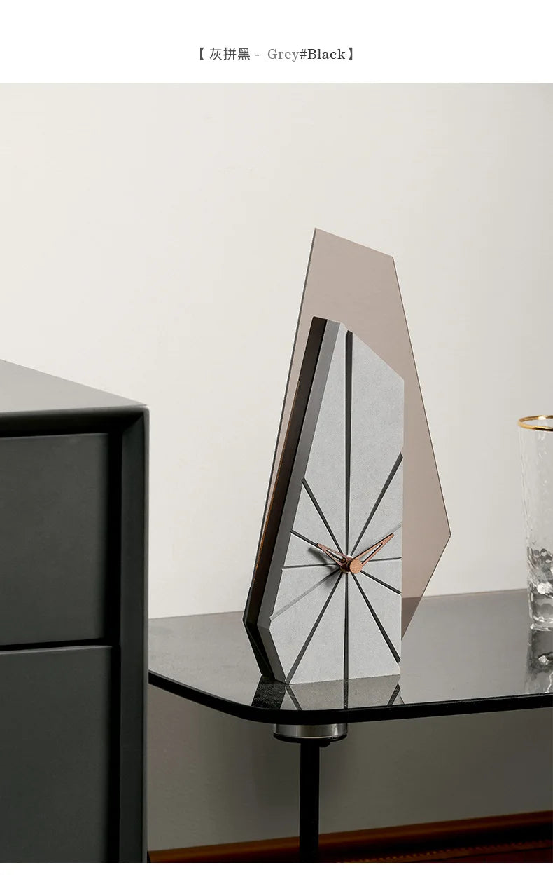 Stylish geometric desk clock - Soarley in modern office setting