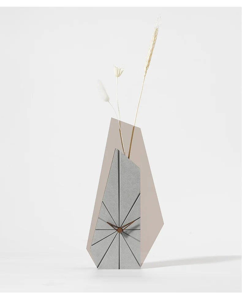 Clear acrylic desk clock - Soarley back view