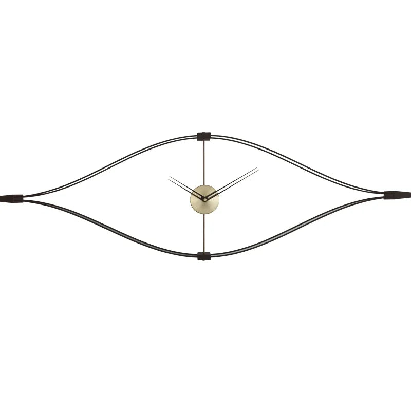 Oversized 20-inch wall clock displayed above modern entryway furniture