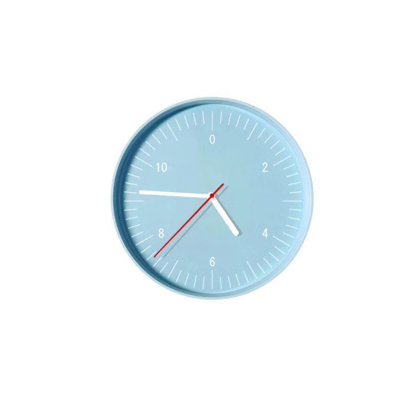 Numbers wall clock - Dunmore features a pale blue face with bold numerals marked by twos. Its minimalist design includes white hour and minute hands and a red second hand, ideal for modern homes.