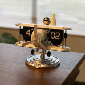 Metal Plane Flip Clock - Winger