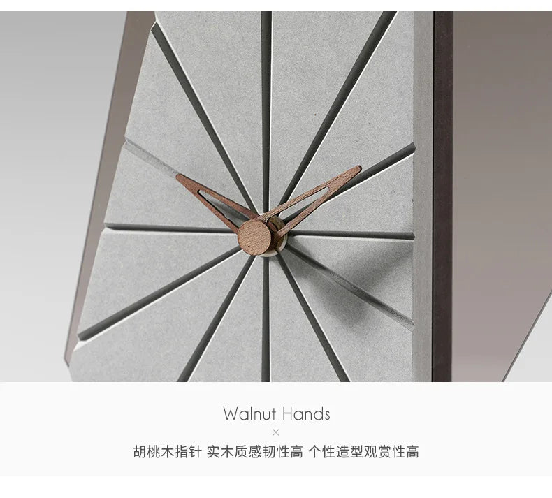 Chic geometric desk clock - Soarley profile view