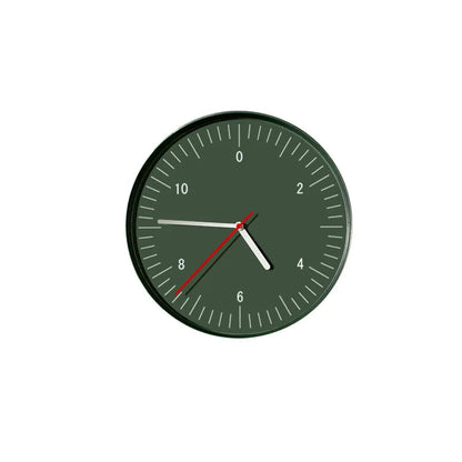 Numbers wall clock - Dunmore features a dark green face with bold even numbers and sleek white and red hands. It stylishly displays 4:45, embodying minimalist elegance for modern homes.