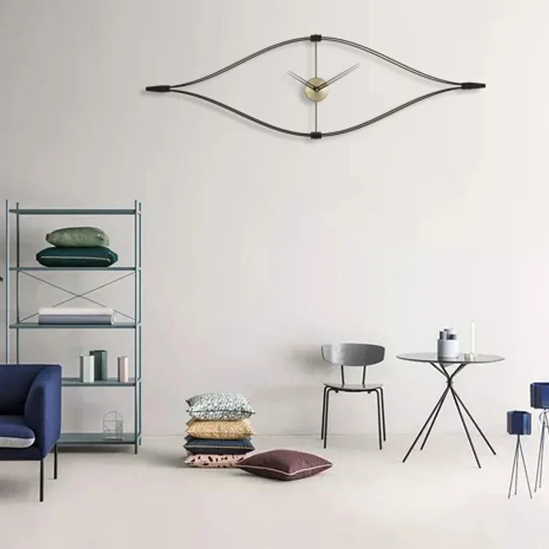 Close-up of silent sweep clock mechanism in brushed gold finish