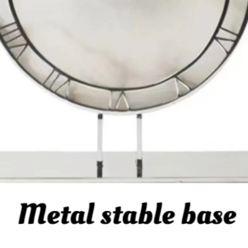 Contemporary desk clock - Caldor close-up of bronze metalwork hands