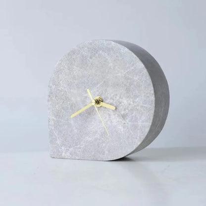 Three marble clock color options: green, white, and black marble